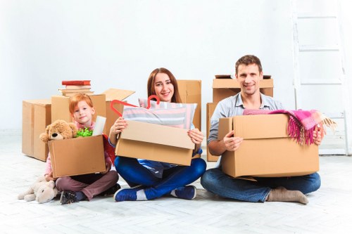 Moving team preparing a home removal in Fulham