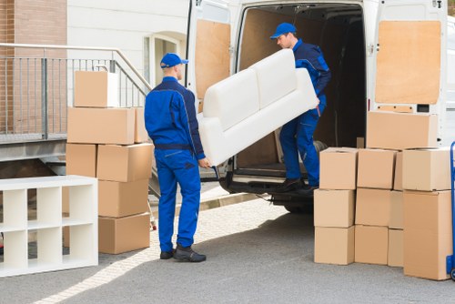 Example moving job in Fulham with boxes and furniture in a van