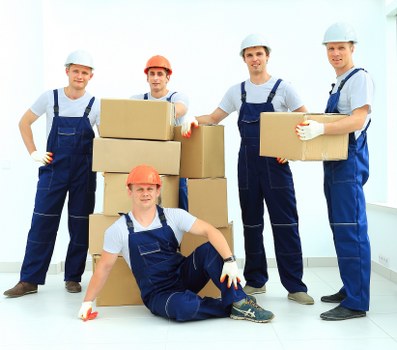 Professional furniture removals in Fulham on a residential street