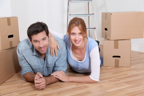 Removal team handling a flat move in Fulham