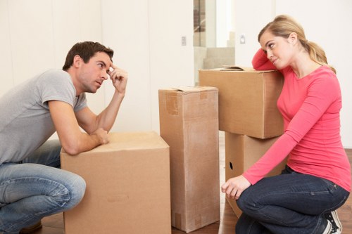 Professional commercial move setup in a Fulham workspace