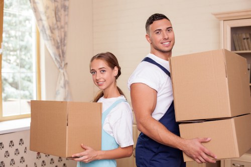 Commercial moving truck in Fulham for office relocation